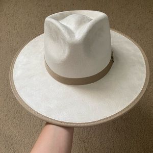 Cream Suede Summit Western Hat (M)